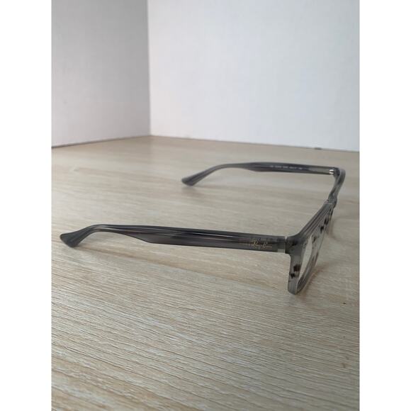 Ray-Ban RB5228M 8055 Eyeglasses Gray Transparent Horn Rim Frames Only 56-17-145 - Picture 4 of 8